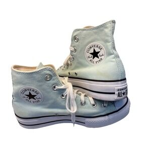 Converse Chuck Taylor Lift Platform High Top Mint Green Women's Size 8 EUC